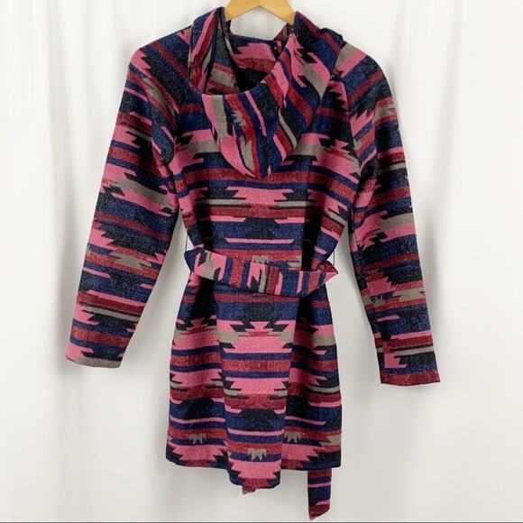 Anthropologie Tabitha Leona Aztec Wrap Coat S - Picture 8 of 10